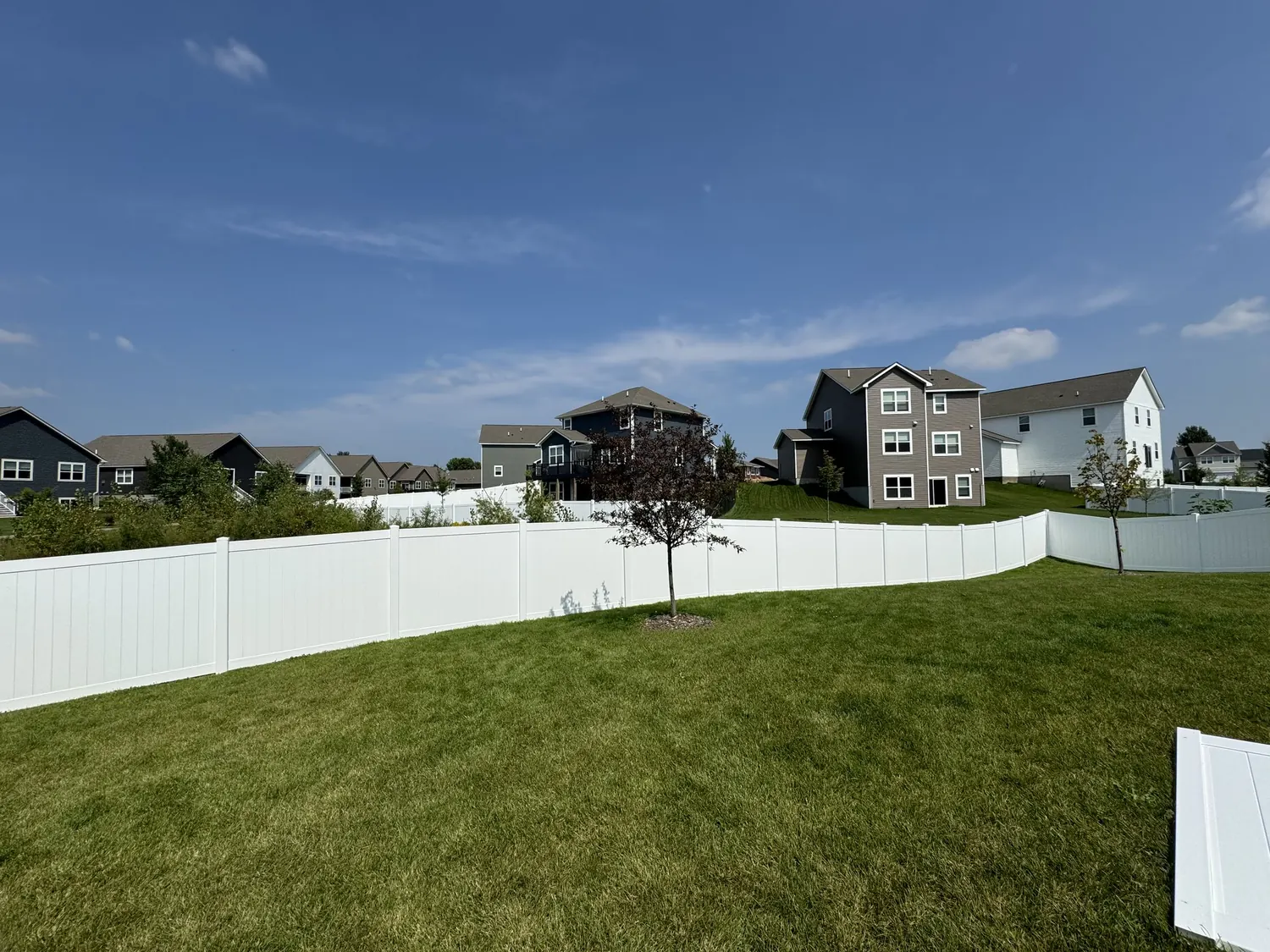 vinyl privacy fence project in the Twin Cities